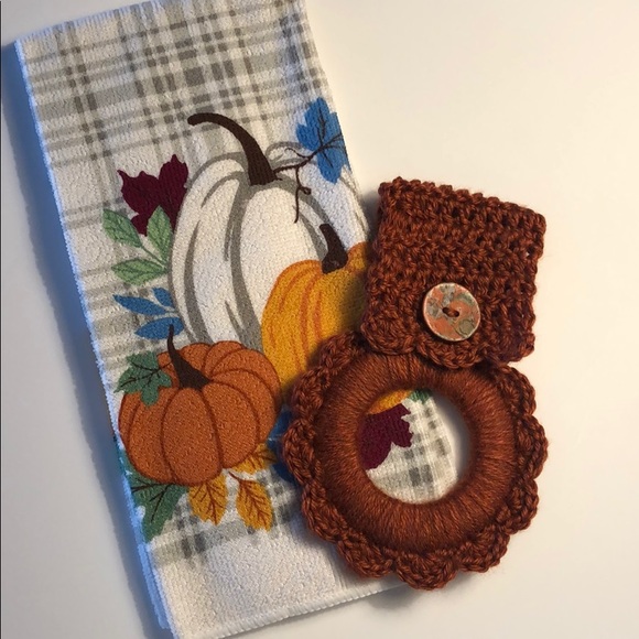 yarn hot off the hook Other - kitchen towel hanger and microfiber kitchen towel